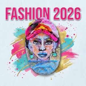 Colorful Artistic 3D Face Brooch “Fatima”